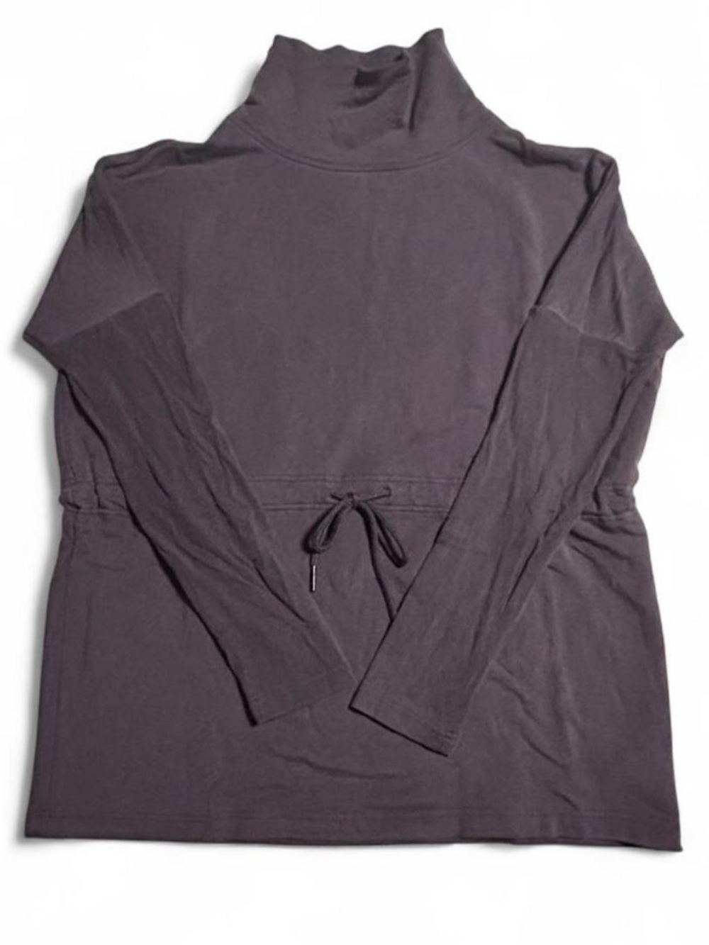 Athleta Mauve Charcoal Drawstring Turtleneck Sweater - XS